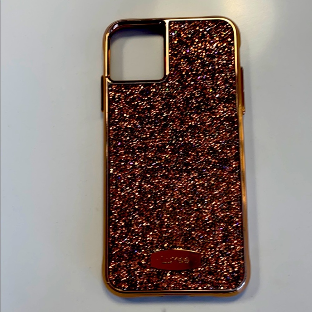 Crystal Lumee iPhone 11 Pro-max rose gold case